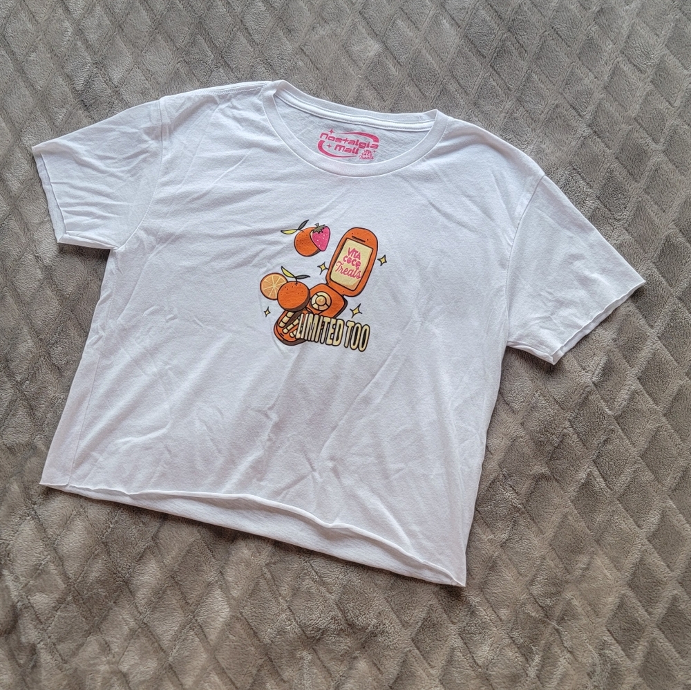 Limited Too Tee Crop Top Tee NYC Orange